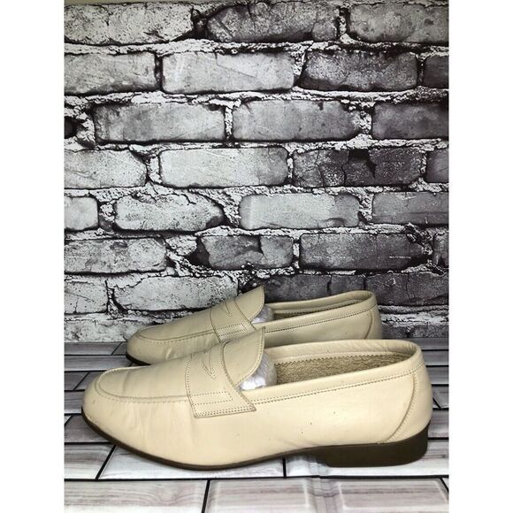 Caporicci Ivory Leather Casual Penny Loafers Driving Shoes Men’s Sz 42EU/9M US - Picture 15 of 16